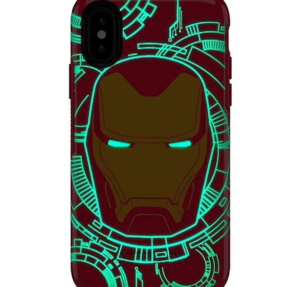 OtterBox iPhone XS Max Case - Marvel Iron Man Glows in the Dark (New) - Picture 2 of 5